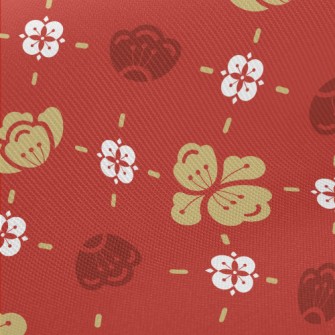 Chinese Plum Blossom Midweight Cotton Poplin