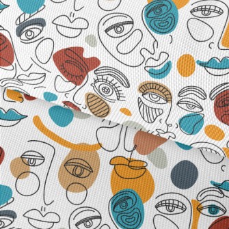 Abstract Art Human Face Waterproof Oxford