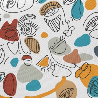 Abstract Art Human Face Twill