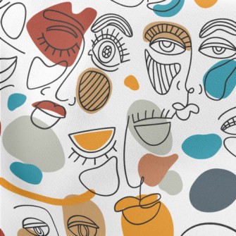Abstract Art Human Face Stretch Ponte