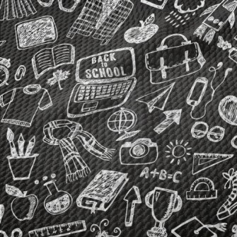Hand Drawn Campus Life Birdseye Piqué