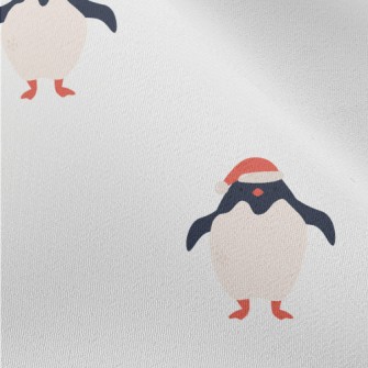 Cute Penguin With Santa Hat Chiffon