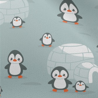 Penguin Family And Igloo Chiffon