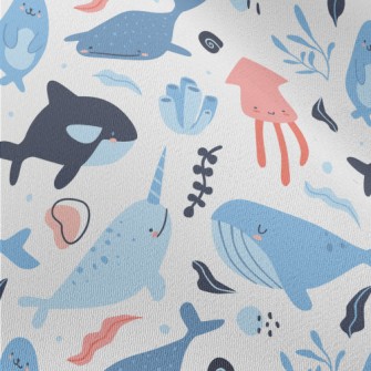 Cute Underwater Creatures Chiffon