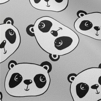 Cartoon Doodle Panda Chiffon