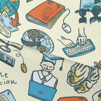 Online Learning Illustration Waterproof Oxford