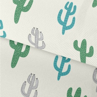 Hand Drawn Cactus Illustration Waterproof Oxford