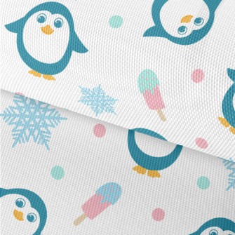 Cartoon Penguin With Popsicle Waterproof Oxford