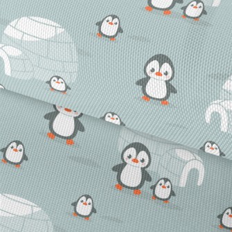 Penguin Family And Igloo Waterproof Oxford