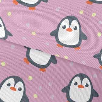 Penguins With Colored Dots Waterproof Oxford