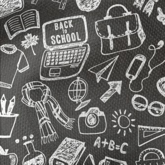 Hand Drawn Campus Life Waterproof Canvas