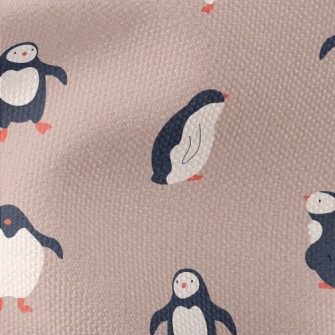 Hand Drawn Playful Penguin Waterproof Canvas