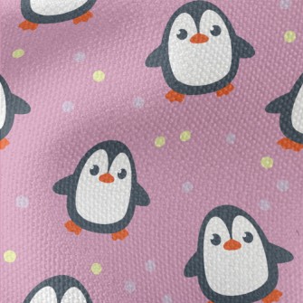 Penguins With Colored Dots Waterproof Canvas