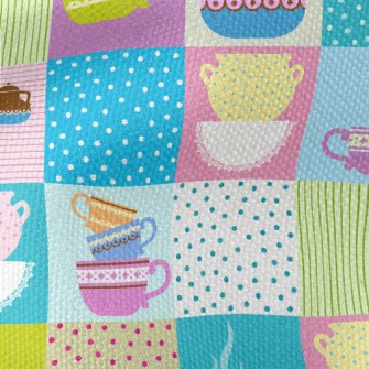 Colorful Tea Set Waterproof Canvas