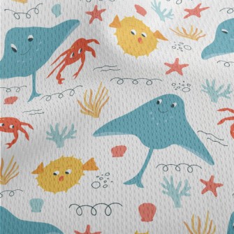 Marine Life Athletic Mesh Flat Back