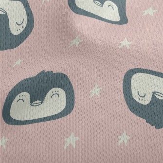 Happy Smiling Penguin Athletic Mesh Flat Back