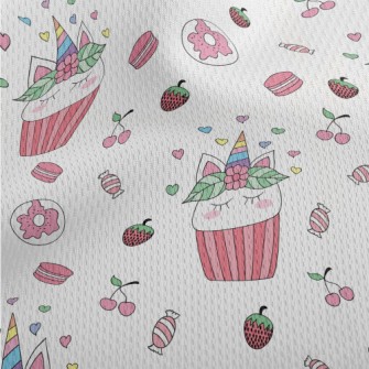 Unicorn Cupcakes Athletic Mesh Flat Back
