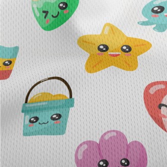 Cartoon Sea Stall Props Athletic Mesh Flat Back