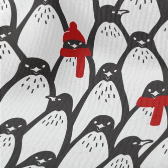 Red Winter Penguin Terry