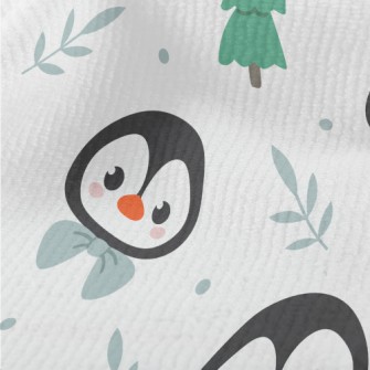 Cartoon Penguin Wearing A Bow Terry