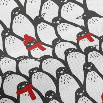 Red Winter Penguin Performance Linen