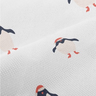 Cute Penguin With Santa Hat Performance Linen