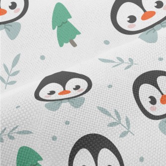 Cartoon Penguin Wearing A Bow Performance Linen