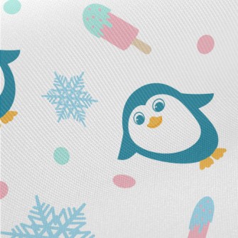 Cartoon Penguin With Popsicle Twill