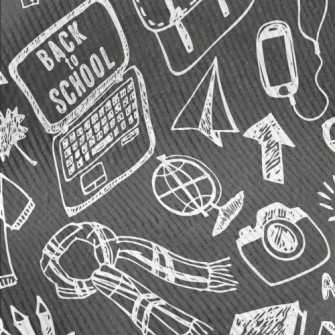 Hand Drawn Campus Life Standard Corduroy