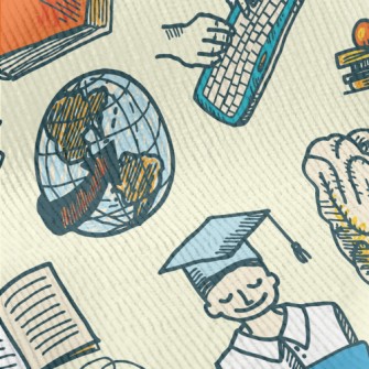 Online Learning Illustration Standard Corduroy