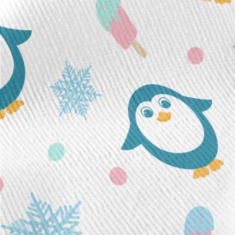 Cartoon Penguin With Popsicle Standard Corduroy