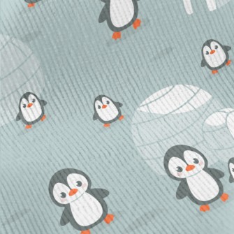 Penguin Family And Igloo Standard Corduroy
