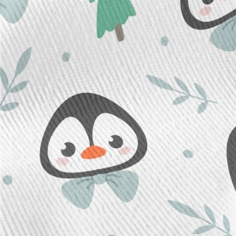 Cartoon Penguin Wearing A Bow Standard Corduroy