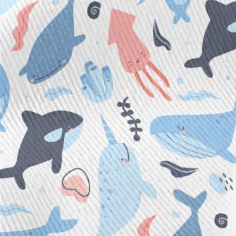 Cute Underwater Creatures Standard Corduroy