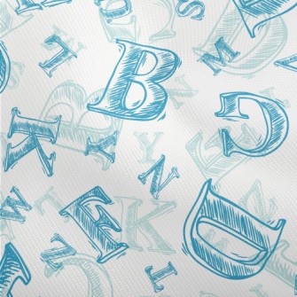 Hand Drawn Blue Letters Dobby
