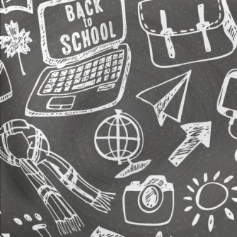Hand Drawn Campus Life Stretch Ponte