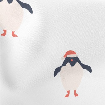 Cute Penguin With Santa Hat Stretch Ponte