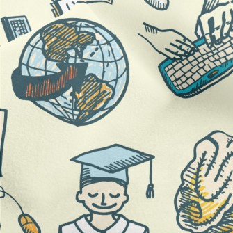 Online Learning Illustration Micro Fleece