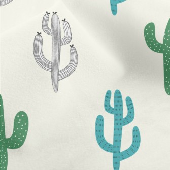 Hand Drawn Cactus Illustration Micro Fleece