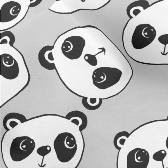 Cartoon Doodle Panda Micro Fleece