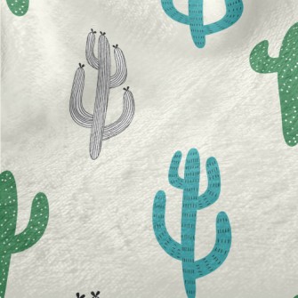 Hand Drawn Cactus Illustration Minky