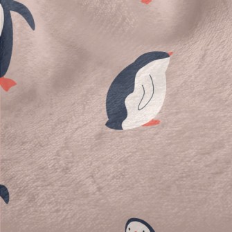 Hand Drawn Playful Penguin Minky