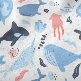 Cute Underwater Creatures Minky