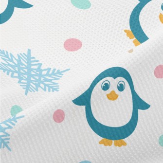 Cartoon Penguin With Popsicle Piqué