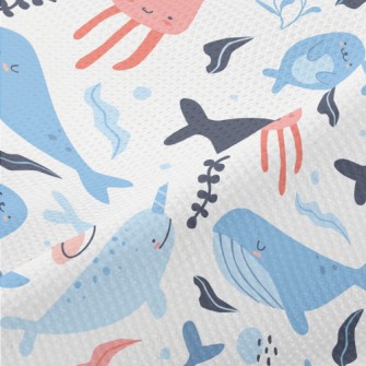 Cute Underwater Creatures Piqué