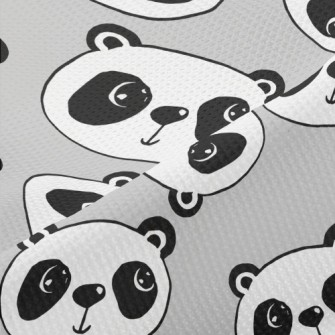 Cartoon Doodle Panda Piqué