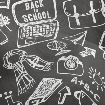 Hand Drawn Campus Life Lightweight Performance Linen