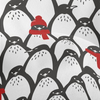 Red Winter Penguin Lightweight Performance Linen