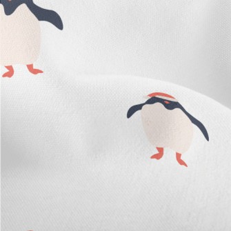 Cute Penguin With Santa Hat Lightweight Performance Linen