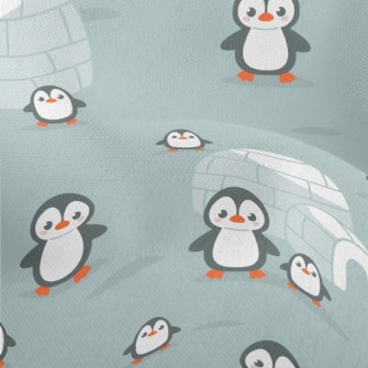 Penguin Family And Igloo Lightweight Performance Linen